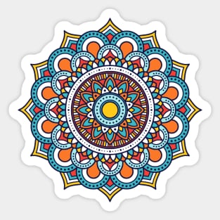 mandala-design, mandala-art, geometric, abstract, mandala and spirituality, colorful, rainbow, mandala pattern, mandala flower patterns, Flower Mandala ,Spirituality Sticker